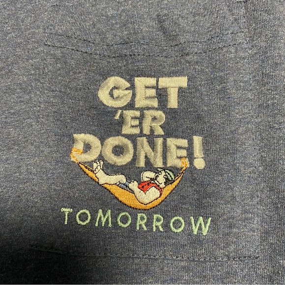 Mens Big Dogs "GET 'ER DONE!" Tomorrow L/S Embroidered Pocket T-Shirt Men’s Med - Picture 6 of 7